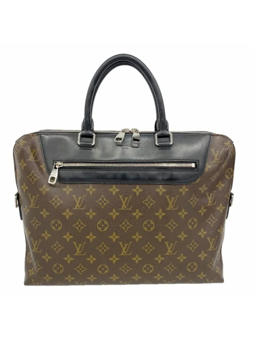Louis Vuitton Briefcase Monogram Macassar Porte Documents Jules NM Brown Black